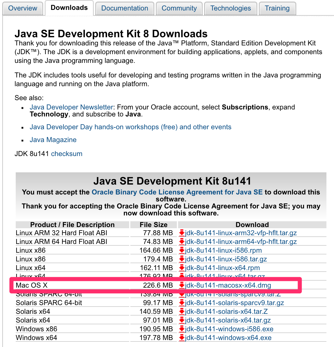 Java SE Development Kit 8 Downloads
